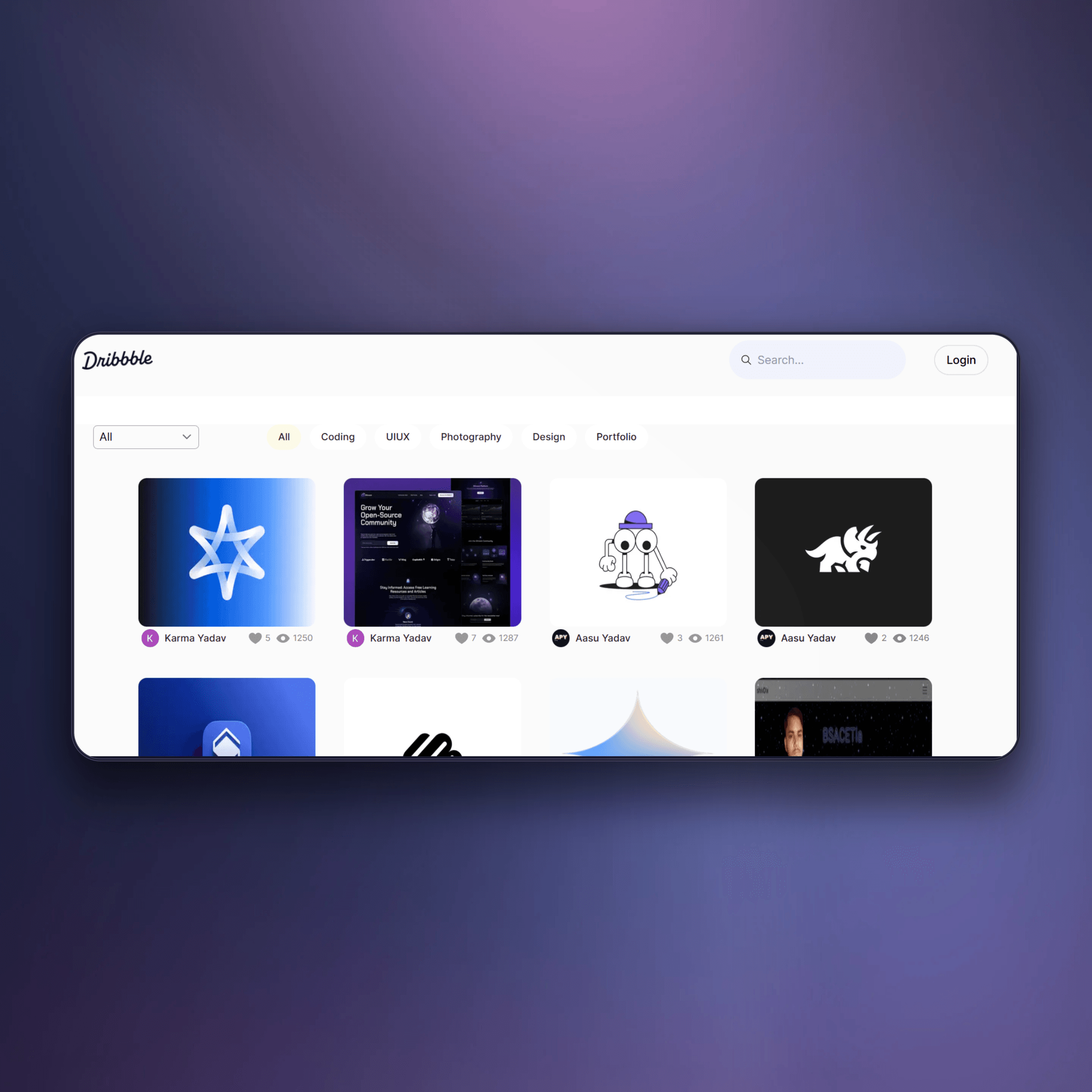 Dribbble Clone